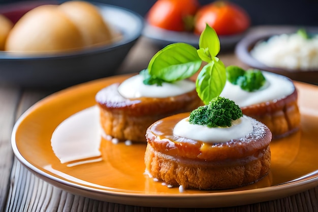 たくさんの食べ物が載った食べ物の皿