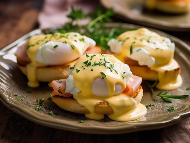 a plate of food with eggs, eggs, and eggs on it.