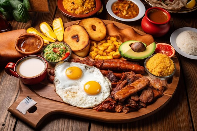 A plate of food with a heart shaped plate with a heart shaped plate that says'i '