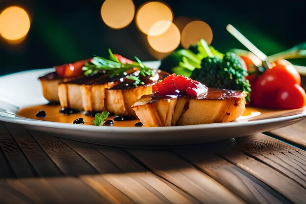 a plate of food with the name brunch on it