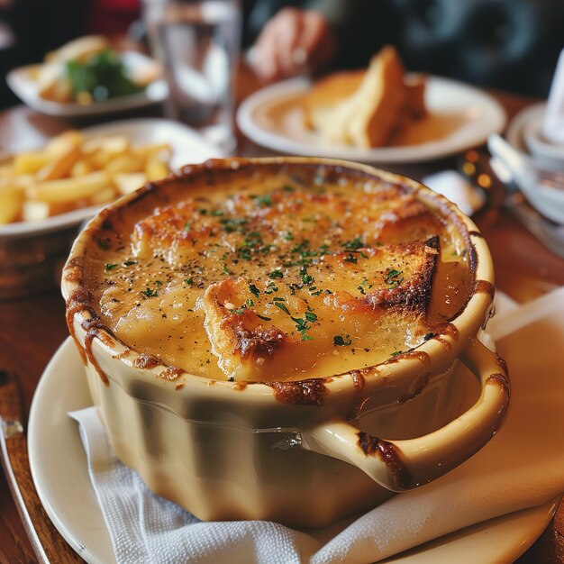 Photo a plate of food with a plate of food on it