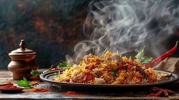 a plate of food with rice and vegetables on it