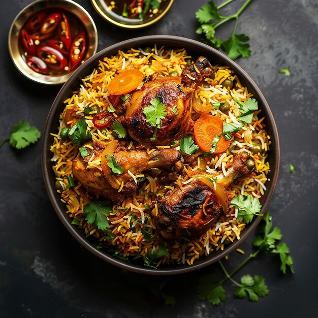 Photo a plate of food with rice vegetables and rice