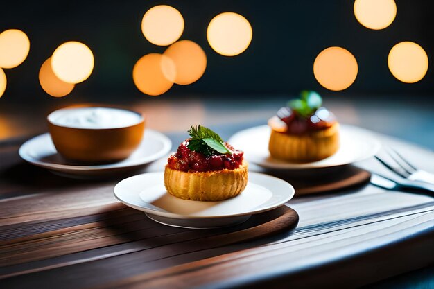 a plate of food with strawberries on it