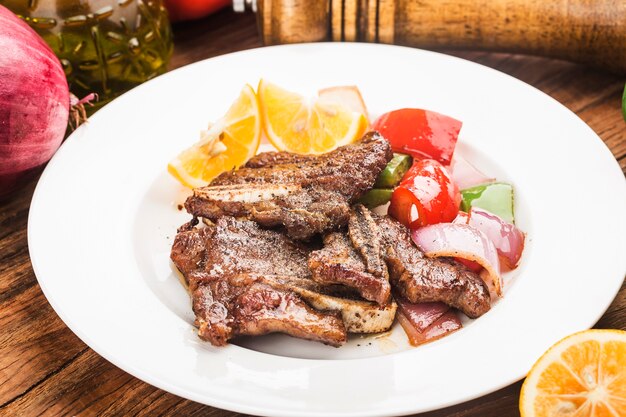 A plate of fresh fried beef ribs