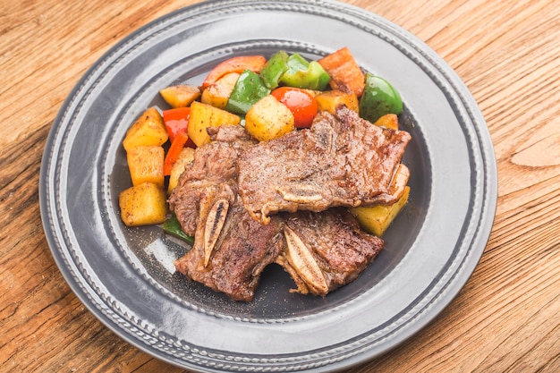 A plate of fresh fried beef ribs