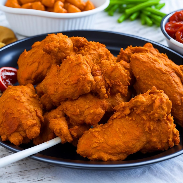 A plate of fried chicken