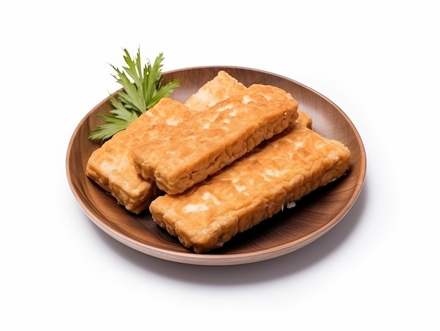 A plate of fried tempeh