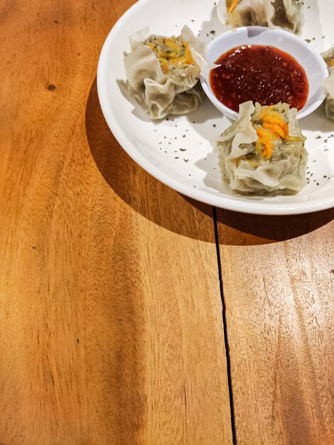 A plate full of dimsum