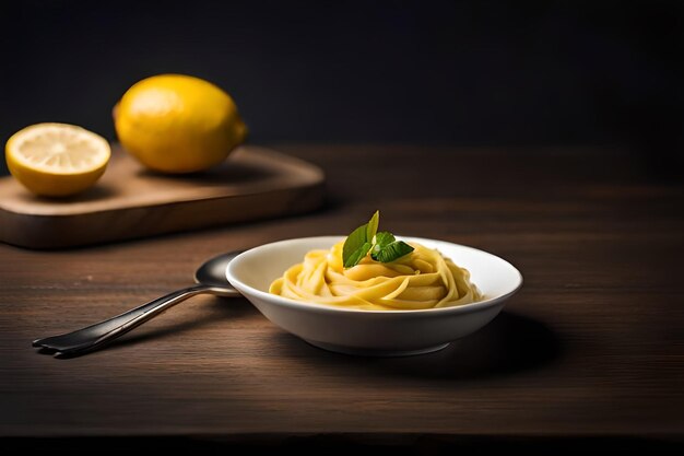 写真 レモンとレモンの食べ物の皿