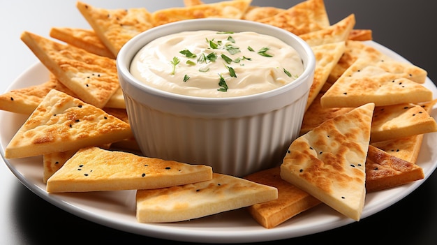 _plate_of_tortilla_chips_and_queso_dip_isolatedhd 8k wallpaper photographic image