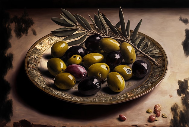 Plate of olives