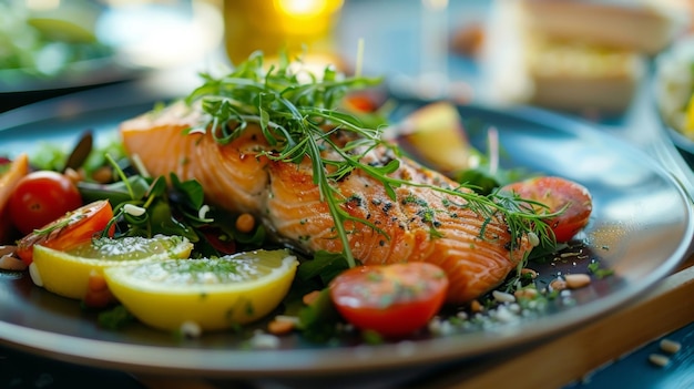 A plate of omega rich foods known for their ability to enhance brain plasticity and support learning