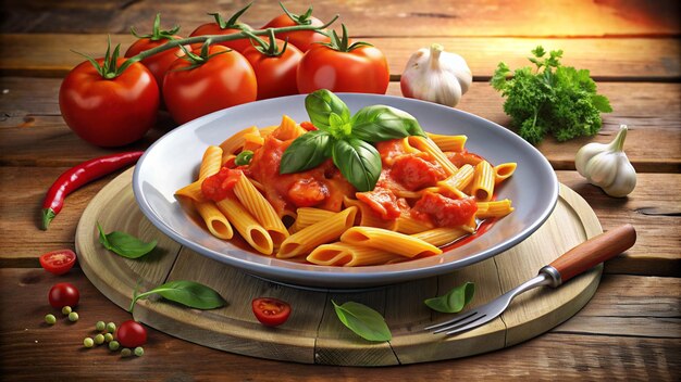 a plate of pasta with tomatoes tomatoes and parsley