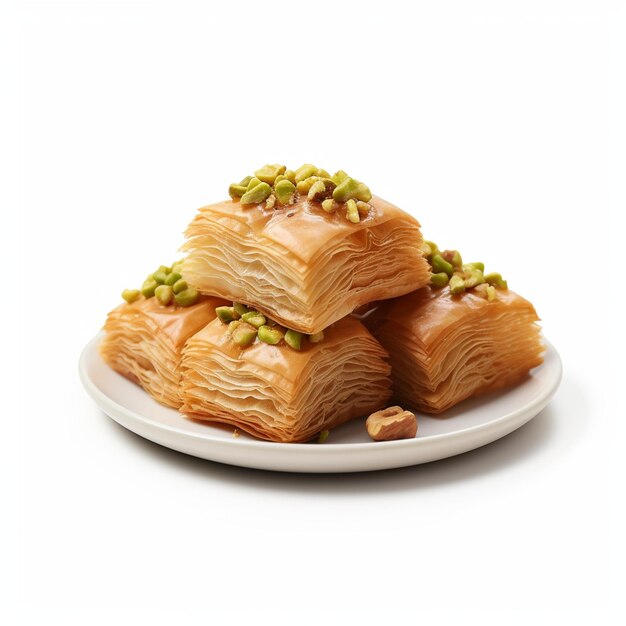 A Plate Of Pastries With Pistas On It