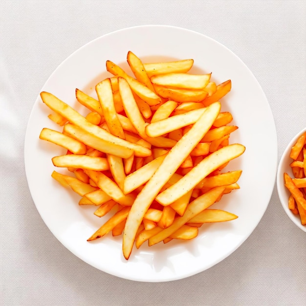 A plate of patato fries