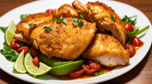 a plate of perfect chicken fry