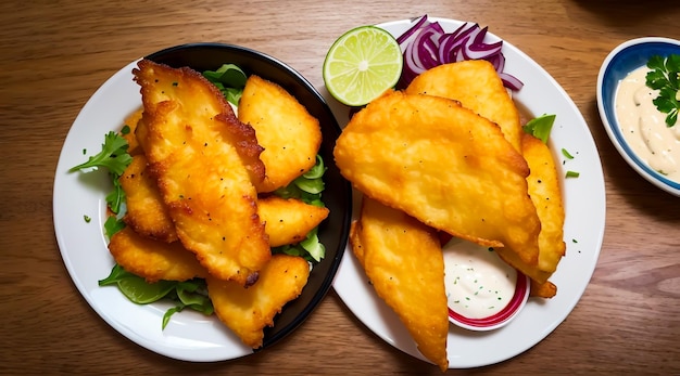 a plate of perfect fish chips