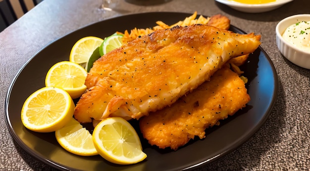 a plate of perfect fish chips