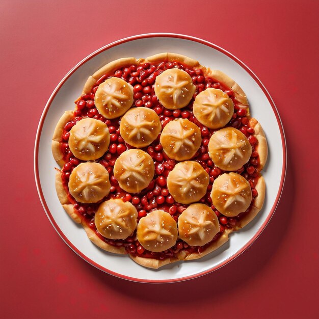 a plate of pies with cranberries and cranberries on it