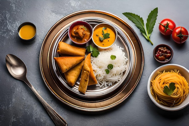 A plate of punjabi food