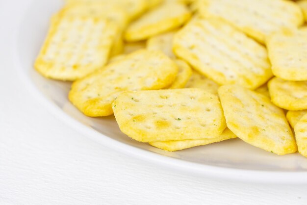 A plate of spicy cheese biscuits