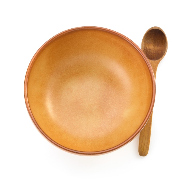 Plate and spoon isolated 