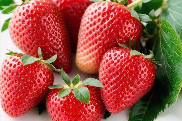 A plate of strawberries with the word strawberry on it