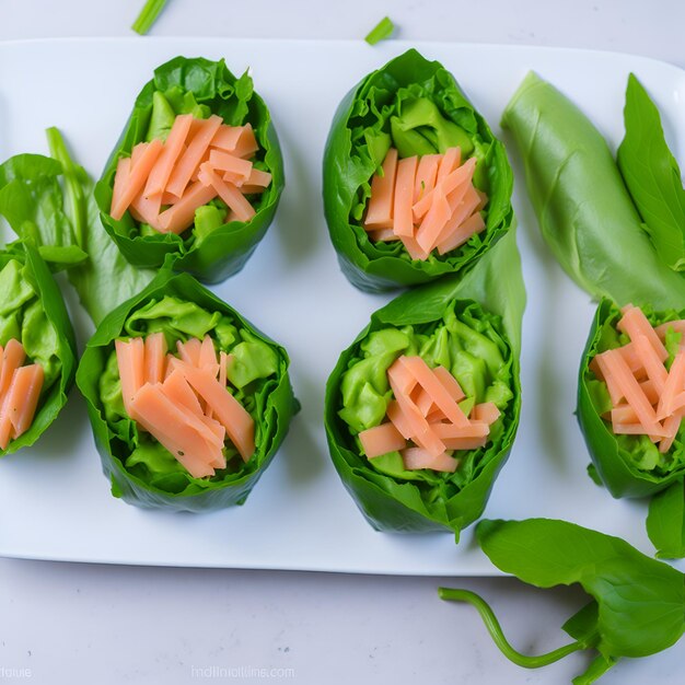 A plate of sushi with salmon on it