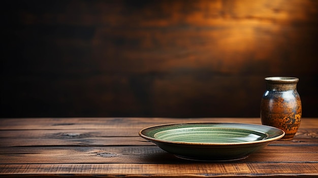 plate on the table High definition photography creative background wallpaper