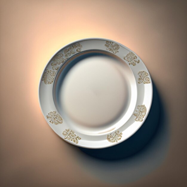 Plate on table