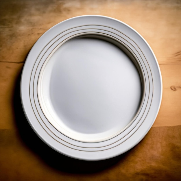 Plate on table