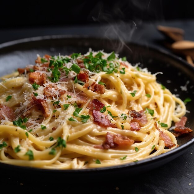 맛있는 카르보나라 한 접시