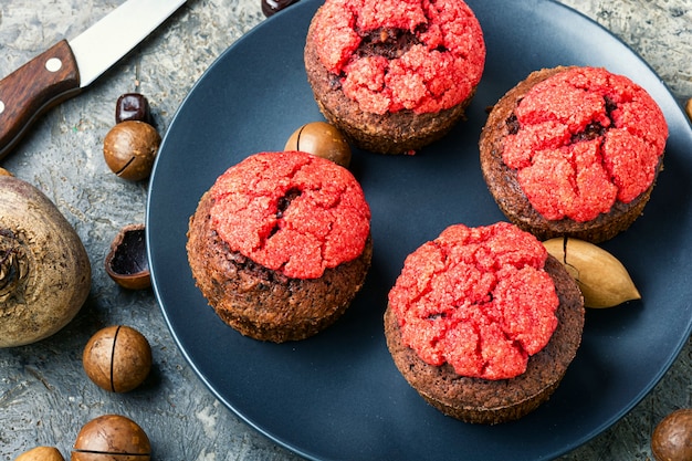 Plate of tasty muffins