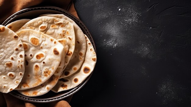 Photo a plate of tortillas