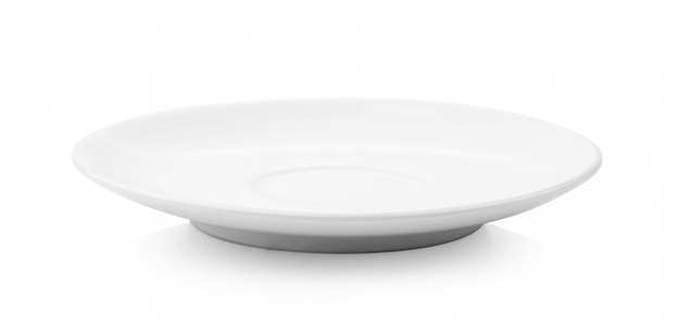 Plate on white background