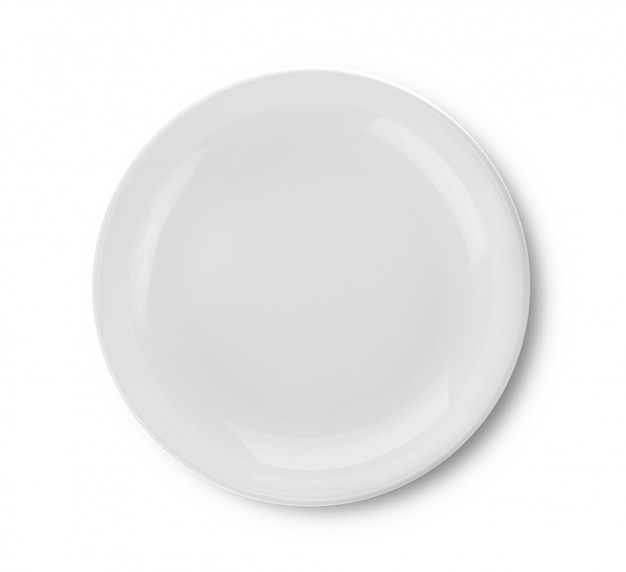 Plate on white space