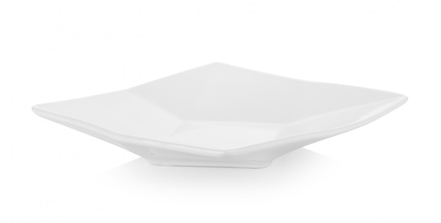 Plate on white space