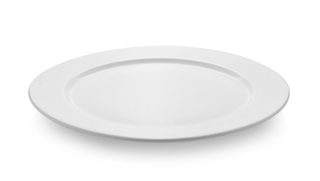 Тарелка на белой поверхности