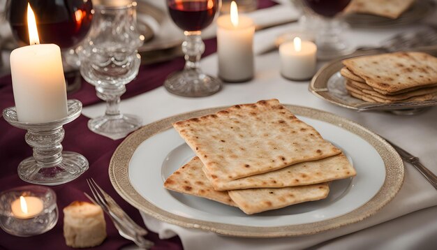 a plate with crackers and crackers on it