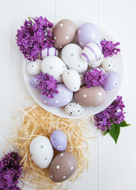 Plate with easter eggs