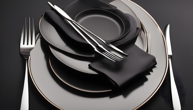 a plate with forks and forks on it