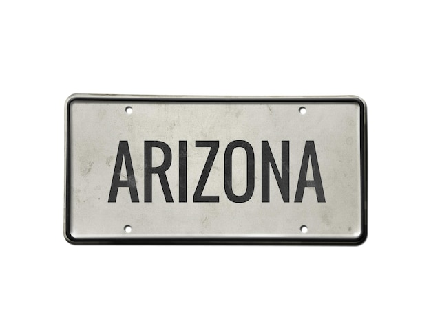 Plate with the inscription Arizona