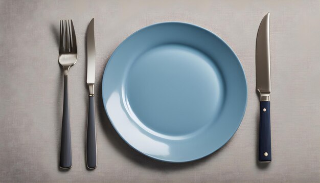 a plate with a knife and a knife next to it