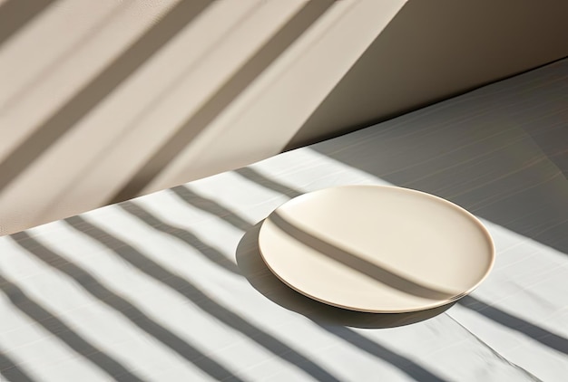 a plate with a napkin sitting on a tiled background