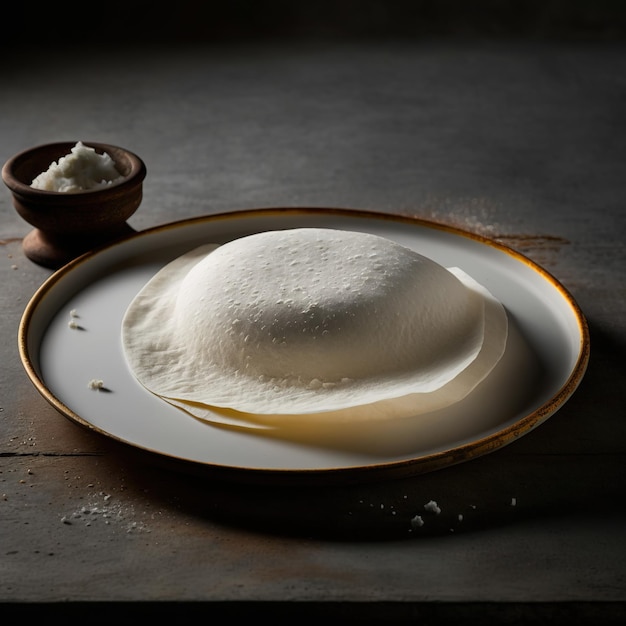 A plate with a plate of food on it that says'coconut '