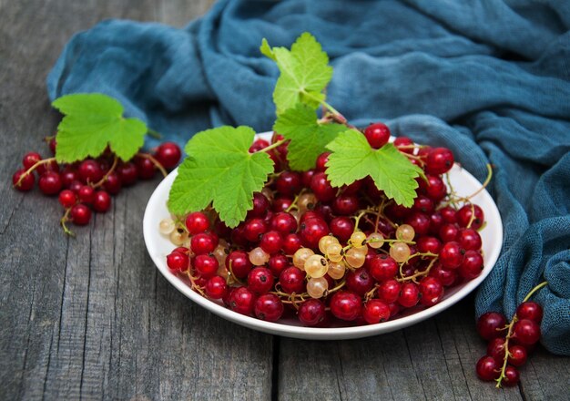 Plate with red currant