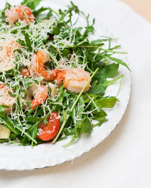 Photo plate with a salad