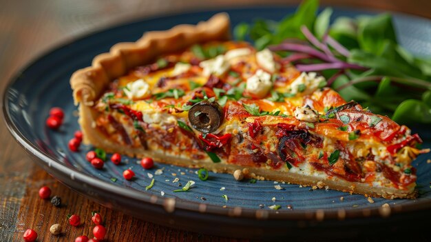 Plate With a Slice of Quiche