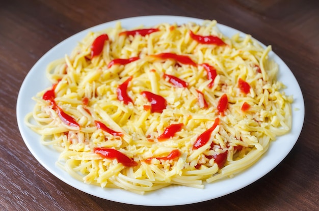 Plate with spaghetti